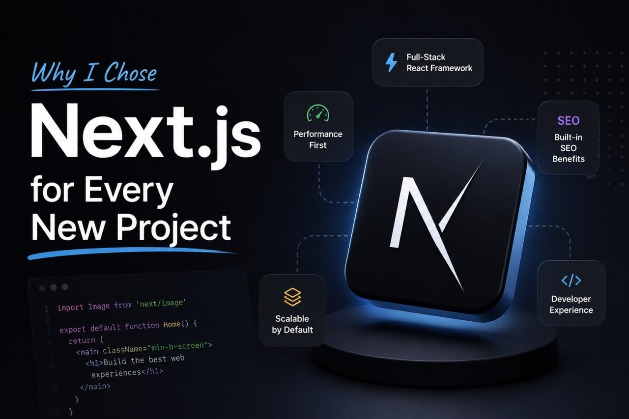 Next.js logo on a dark background